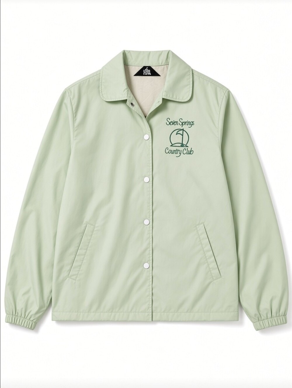 Vintage Windless Seven Springs Country Club Golf Coaches Jacket Green